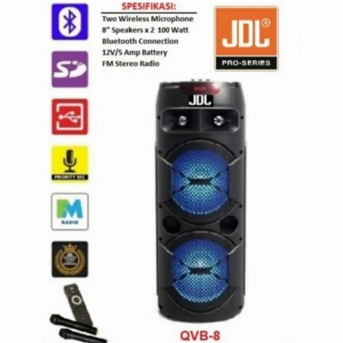 Speaker Portable Jdl Qvb 8 Bluetooth Resmi New Stok