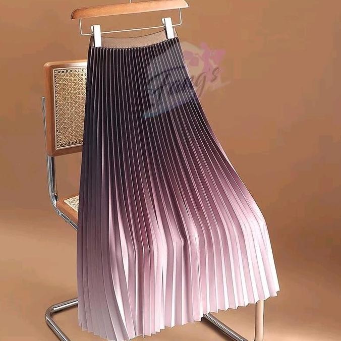 Fw R633 Rok Plisket Gradasi Import Premium Luxury Terlaris