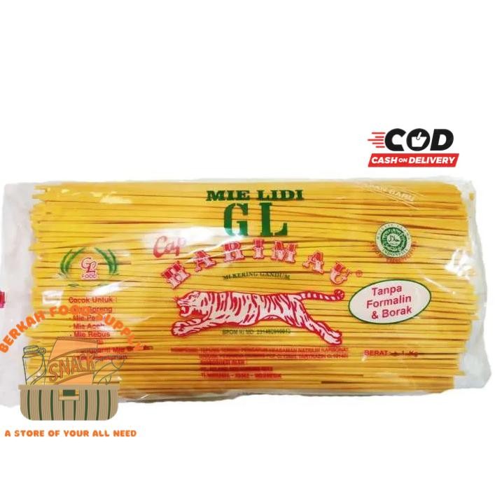 

Ready Mie Lidi / Mie Gomak 1Kg / Mie Lidi Medan / Mie Aceh Gl Cap Harimau