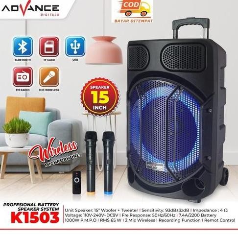 Speaker Meeting Bluetooth 15 Inch Advance Type: K1503 (Khusus Medan) New Stok
