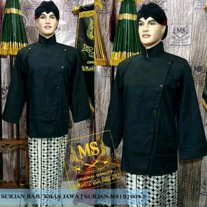 BAJU SURJAN ALUSAN HITAM POLOS