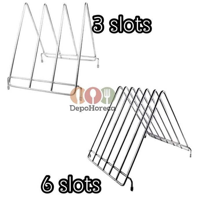 Rak Talenan / Tempat Talenan Stainless Steel / 3 Ruas / 6 Ruas