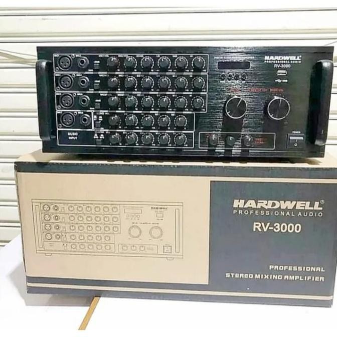 Ampli Hardwell Rv 3000 Amplifier Power Mixer Karaoke Hardwell Rv3000 New Stok