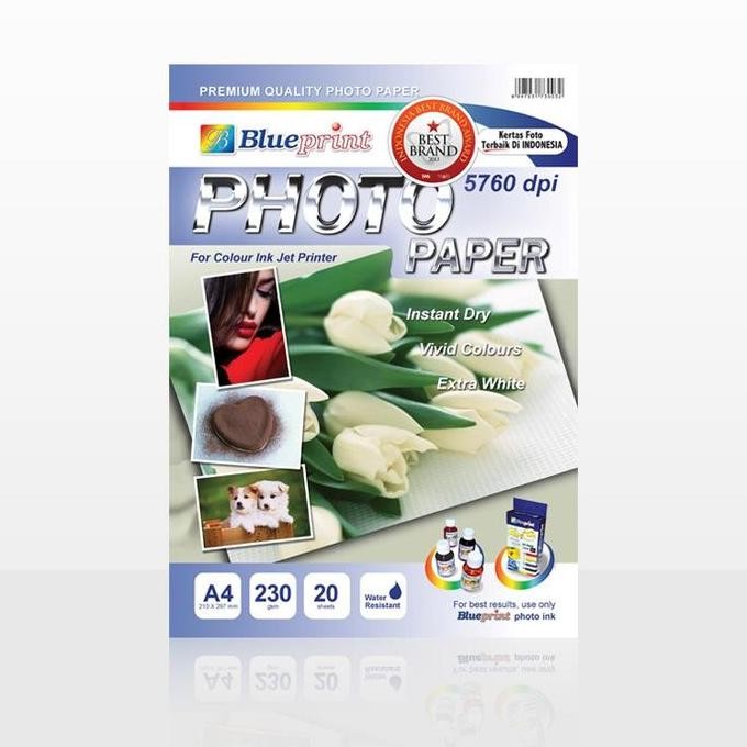 

Kertas Foto Glossy , Glossy Photo Paper Blueprint A4 230 Gsm Polos Best Seller