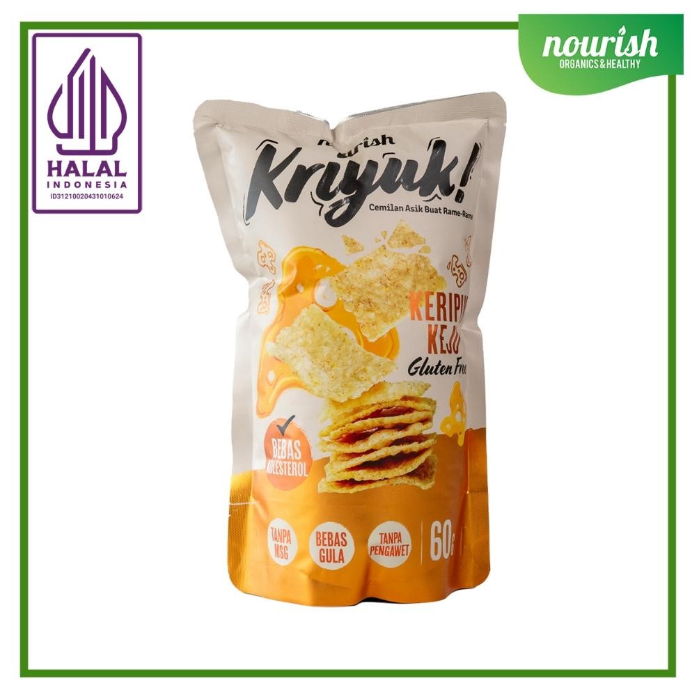 

PJ KRIYUK! Keripik Keju Edam Gluten Free Bebas Kolesterol, NO MSG 60g