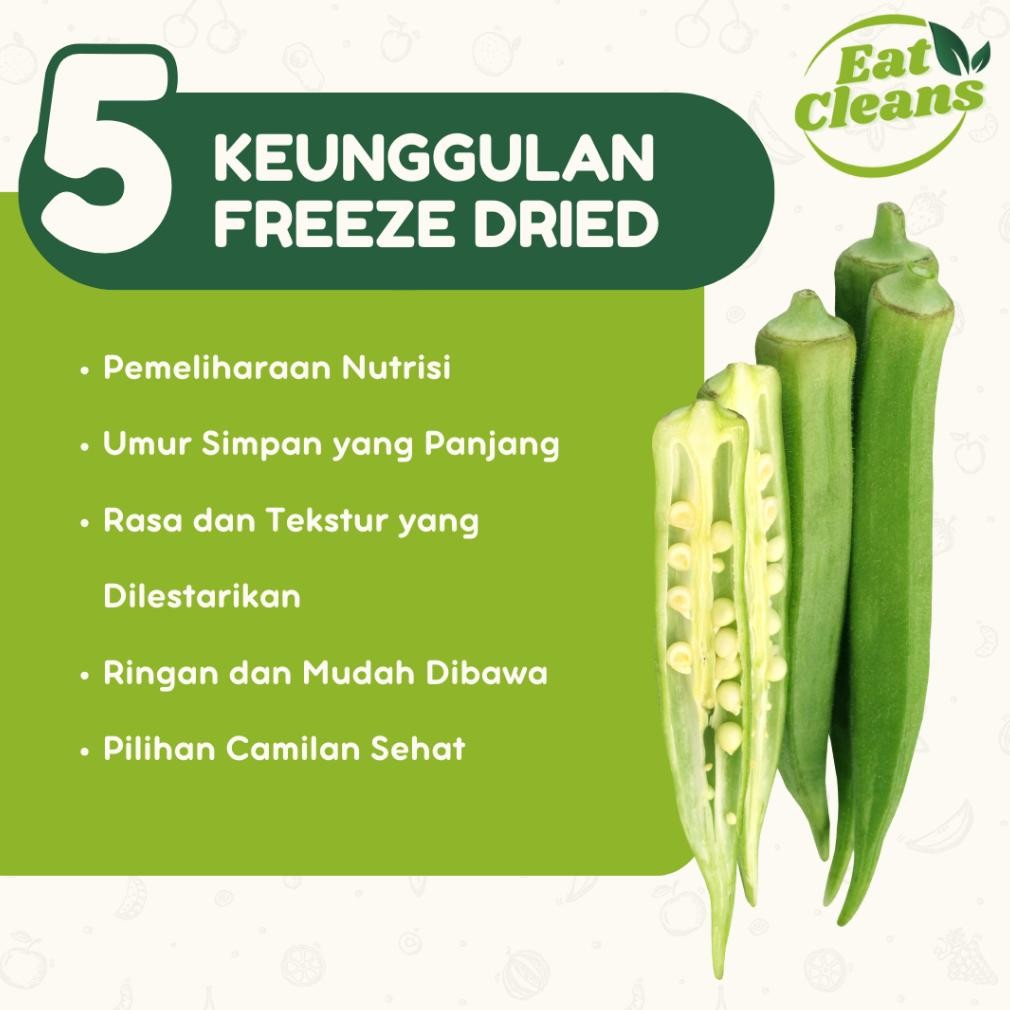 

PJ Keripik Okra - Keripik Sayur Okra Krispi - Cemilan Diet Snack Sehat Rendah Kal- Okra Crisps Vacuum Fried