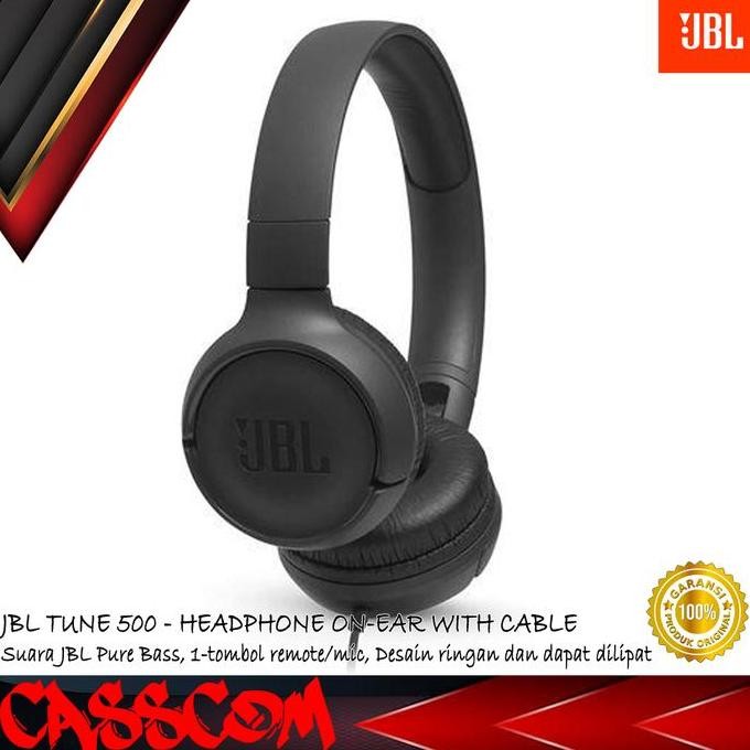 Jbl Tune 500 On-Ear Headphone T500 Headset Original New Stok