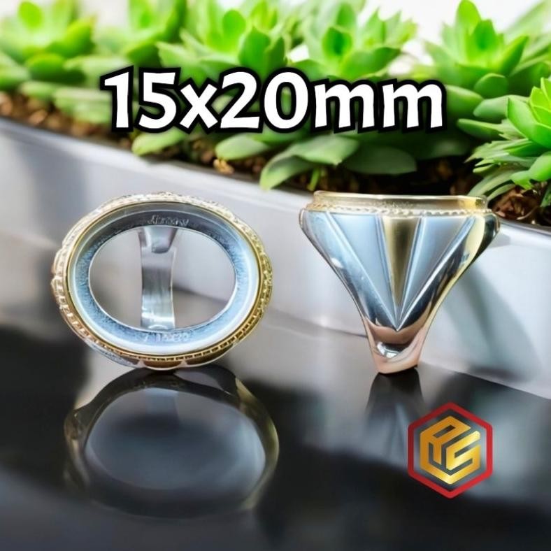 AsT Ikatan Cincin Titanium Tanam 15x20mm Doff