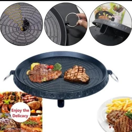 Bulgogi Pan Alat Pemanggang Bbq Serbaguna Kompor Grill Pan Panggang Daging