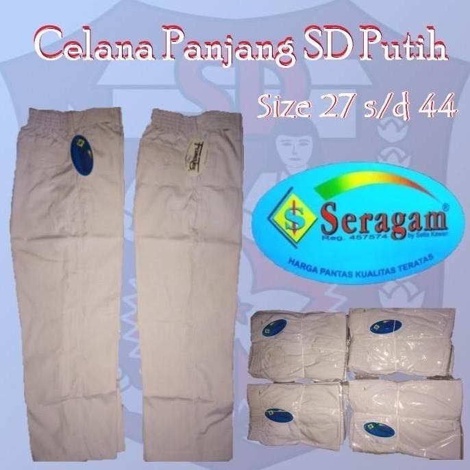 Celana Seragam Sekolah Panjang Karet SD SMP (MERK SERAGAM DAN BULOVA) nurs