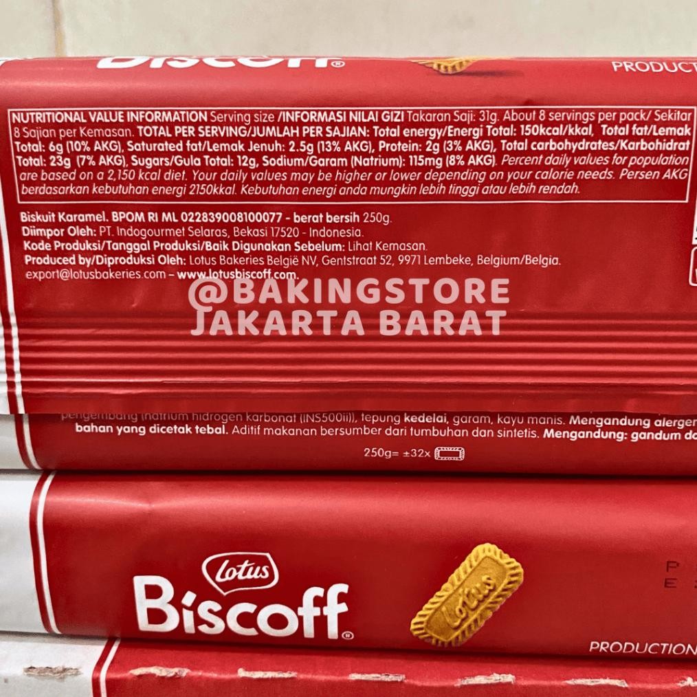

PJ Biscuit Lotus Biscoff 250 gram | Biskuit Biscof Hiasan Kue