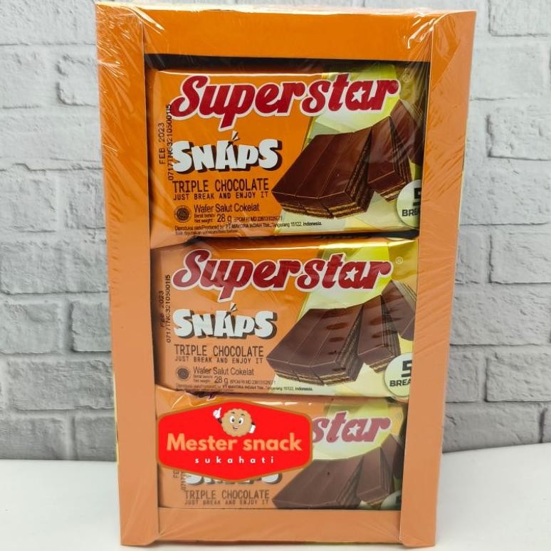 

PJ Superstar Snap (1 Pack Isi 12 Pcs) | Wafer Cokelat | Wafer Superstar Snap