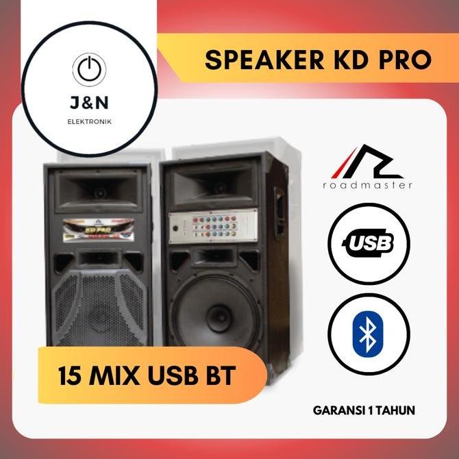 Speaker Roadmaster Kd-Pro 15 Mix Usb Bt Resmi 1 Tahun New Stok