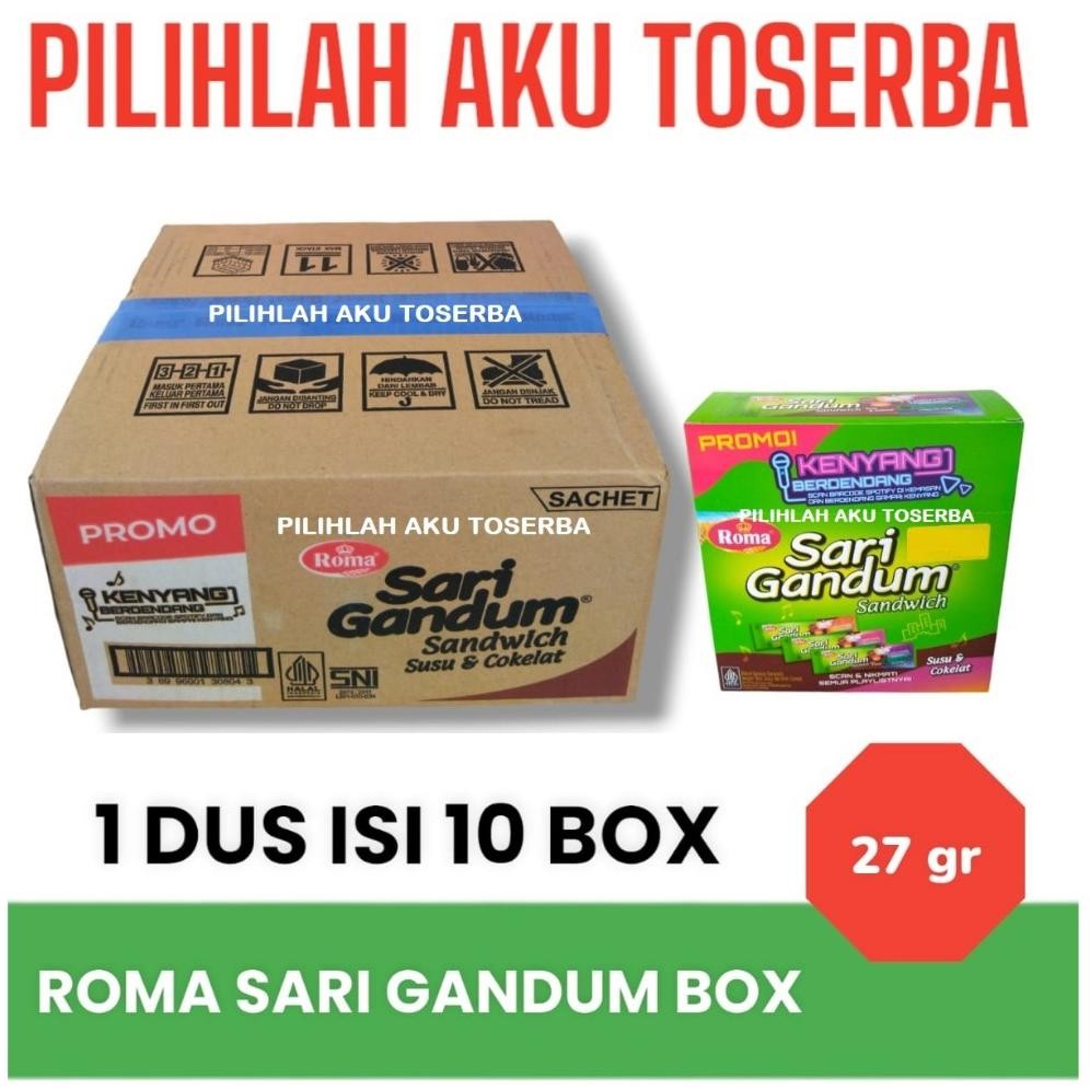 

PJ Roma Sari Gandum BOX Sandwich Susu & Cokelat - ( HARGA 1 BOX )