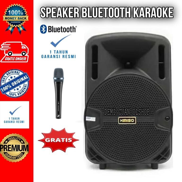 SPEAKER BLUETOOTH KARAOKE UKURAN BESAR FREE MIC FULL BASS KIMISO / SALON BLUETOOTH KARAOKE MURAH / S