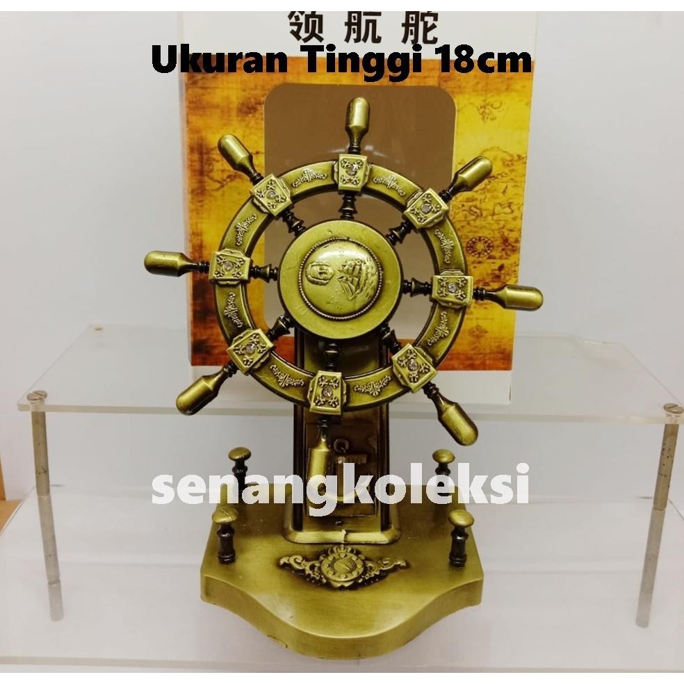 Miniatur Pajangan Replika Stir Nahkoda Kapal