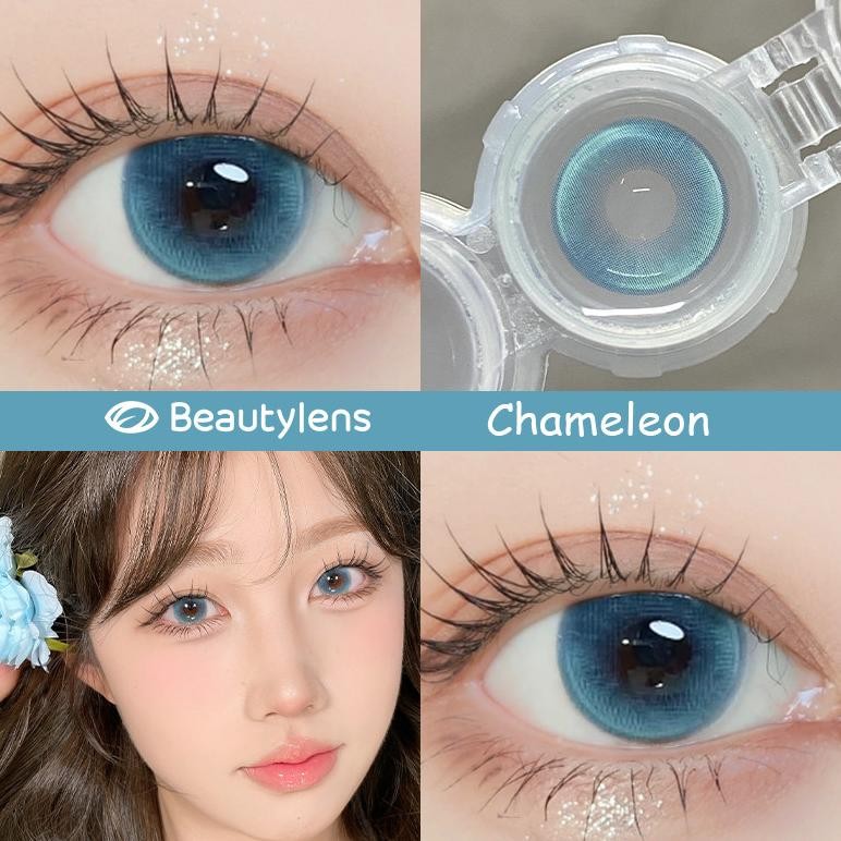 Beauty Lens Softlens Hijau dan Biru Lensa Berwarna Lensa mata Ukuran 14.5mm AST