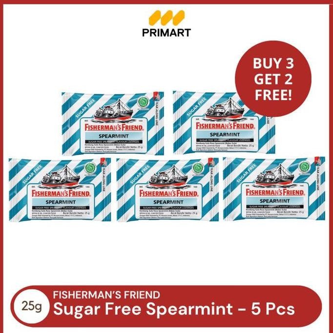 

Fisherman'S Friend Spearmint Permen Mint 25 Gr Buy 3 Get 2 Free