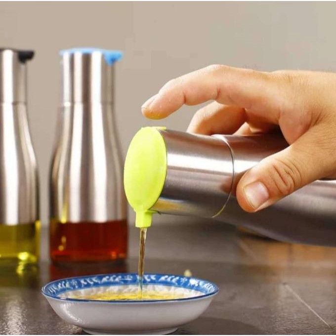 (Expert) Botol Minyak 2 Sisi / Botol Minyak Antik lapis Stainless / Botol Minya