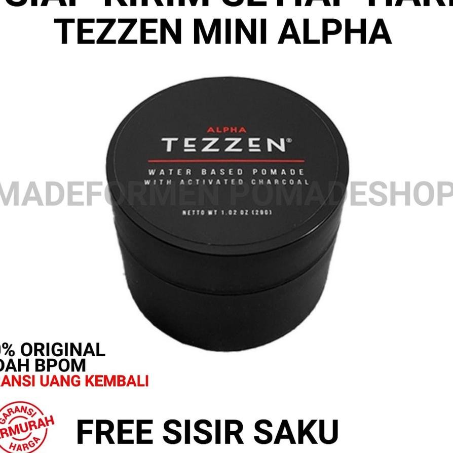 Tezzen Pomade Alpha Waterbased Tezzen Mini Alpha Free Sisir Saku
