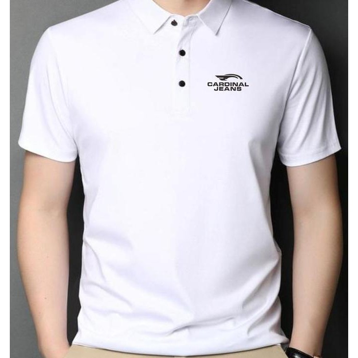Baju Polo Kerah T-shirt Polo Kerah Cardinal Jeans Quality Hitam Kaos Polo Kerah Keren Cocok Untuk Pr
