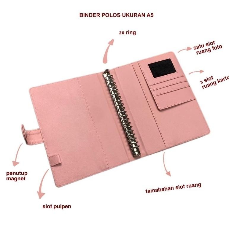 

Mini walet Binder Polos Eksklusif A5 20 Ring Agenda A5 Polos 20 Ring Levi Binder kuliah A5 Berkualitas Termurah
