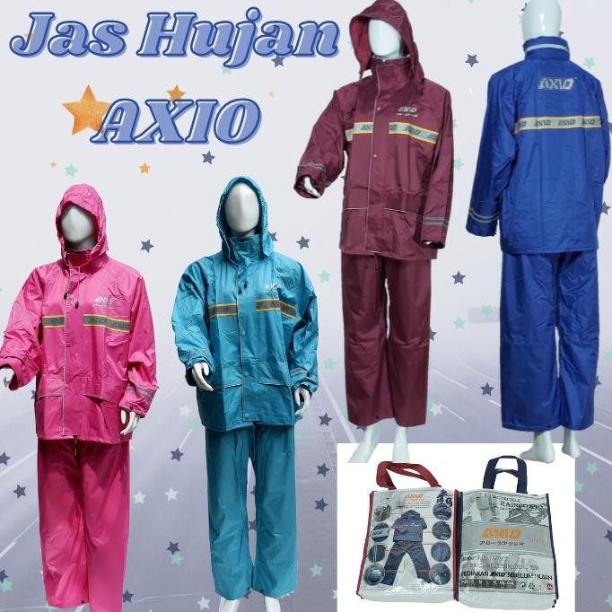Jas Hujan AXIO Europe Pria Wanita Original Mantel Hujan Setelan AXIO Asli ORI 100% - Jas Hujan Assio