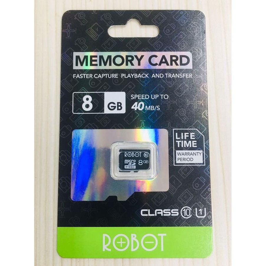 Robot Memory Card 8Gb 16Gb 32Gb Microsd Class 10 Original New Stok