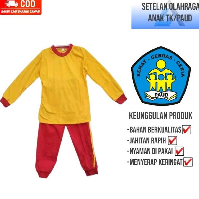 Tersedia Satu set seragam olahraga anak TK/paud/ seragam olahraga anak TK/paud/ stelan olahraga anak