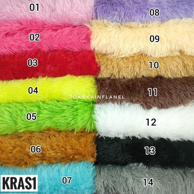 KRAS1 Kain Boneka Rasfur panjang bulu 2cm Ukuran 85x150cm