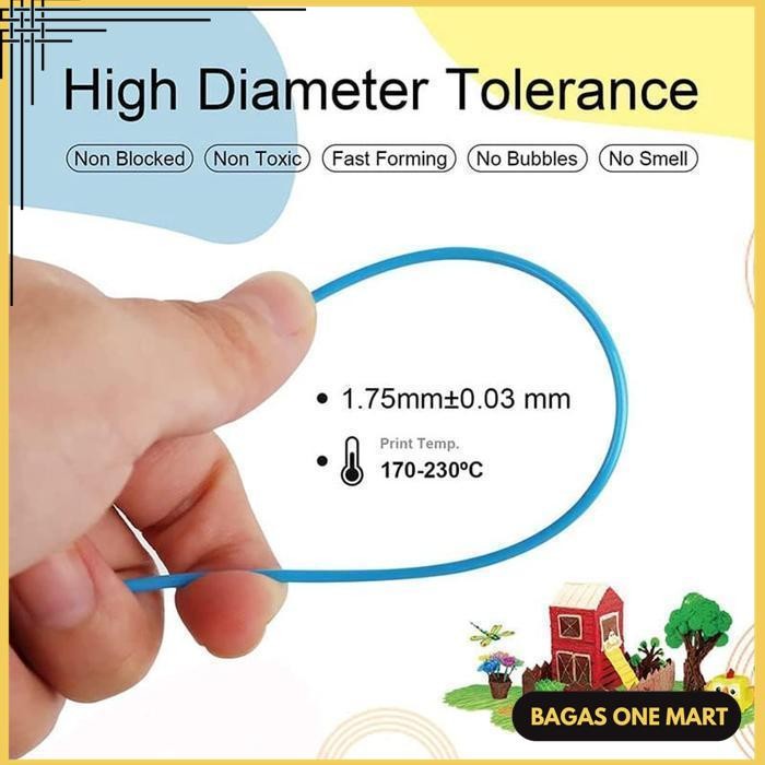 

FILAMENT PLA 1.75MM 5 10 METER 3D PEN REFILL PENA 3 DIMENSI PRINTER BEST QUALITY !!