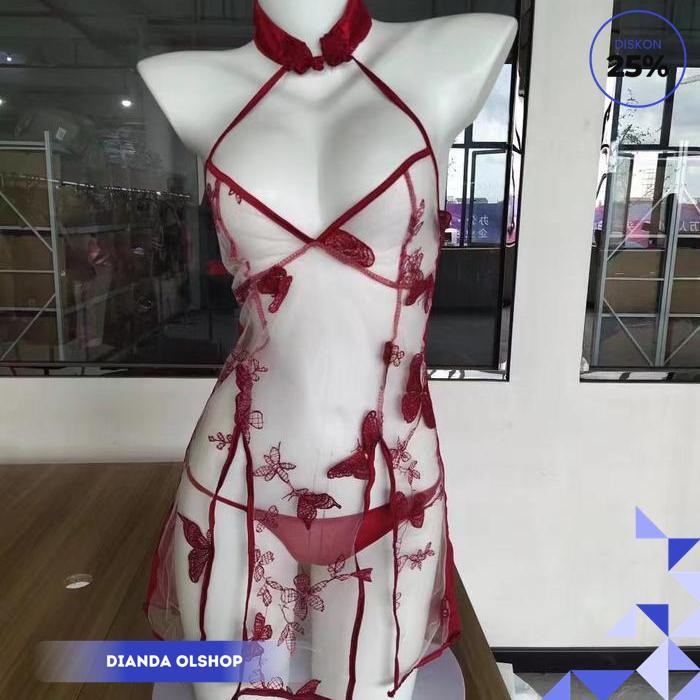 SEXY LINGERIE CHEONGSAM BAJU TIDUR SEXY WANITA / LINGERE CHEONGSAM REKOMENDASI