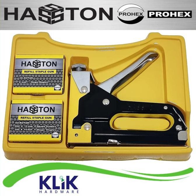 

Hasston Prohex Staples Gun Tembak 3-in-1 Gun Tacker Hekter Jok 3 Way murah