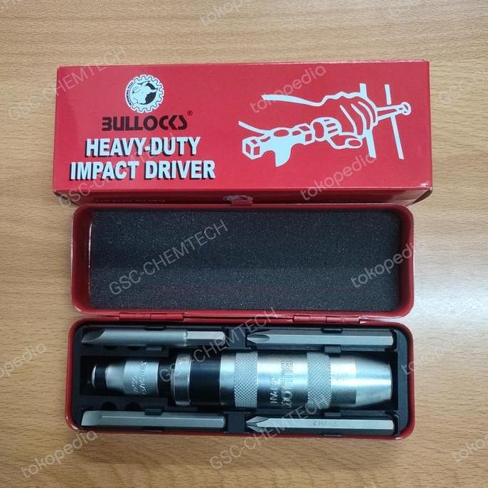 Obeng Ketok Bullock Heavy Duty 4Pcs Bits murah