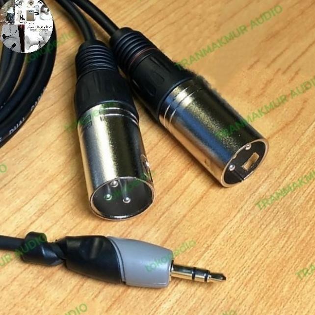 JACK AUDIO HP LAPTOP KE MIXER DAN SOUNDCARD JACK 3,5MM TO XLR STEREO