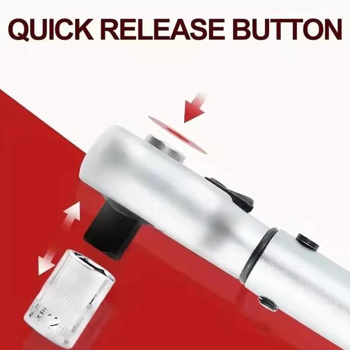 REAIM Tire Repair Kunci Torsi Sepeda 3/8 1/2 Drive Persegi 20-220N.M Ratchet Wrench Tire repair Tool