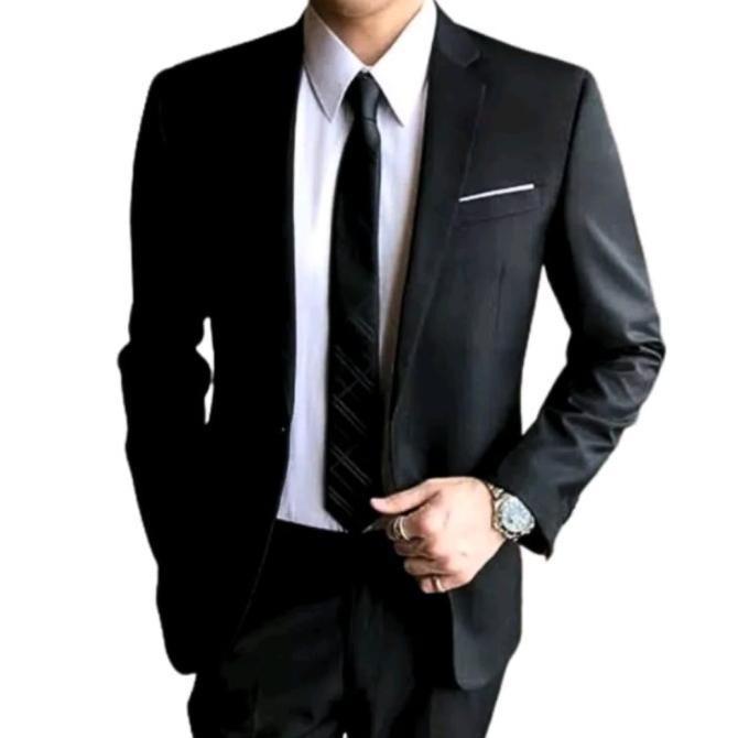 (Expert) JAS HITAM REMAJA-JAS BLAZER PRIA-JAS PRIA SLIMFIT-JAS KASUAL PRIA BARU
