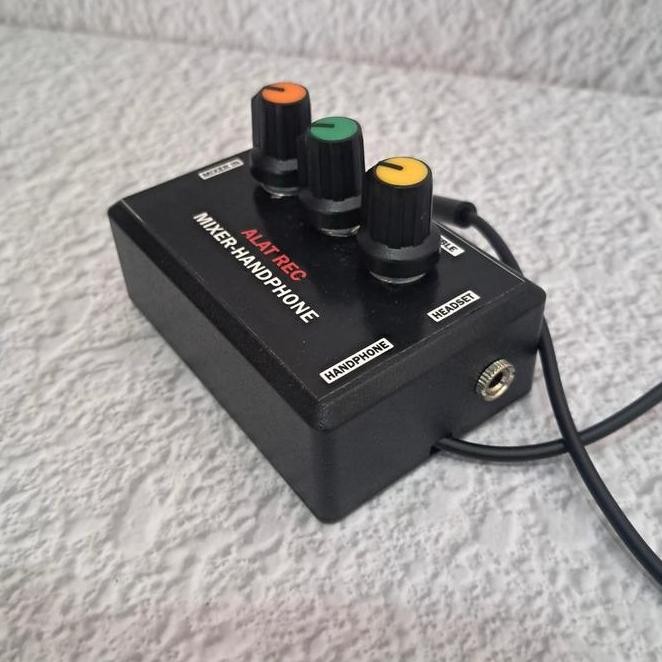 ALAT RECAM DARI MIXER KE HP 3 POTENSIO VOLUME TREBLE BASS PEREKAM AUDIO VIDEO MIXER KE HANDPHONE