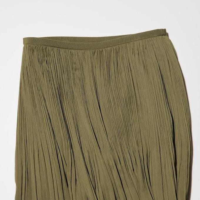Salerok Pleated Plisket Skirt Wanita Sifon Uniqlo Original Termurah New