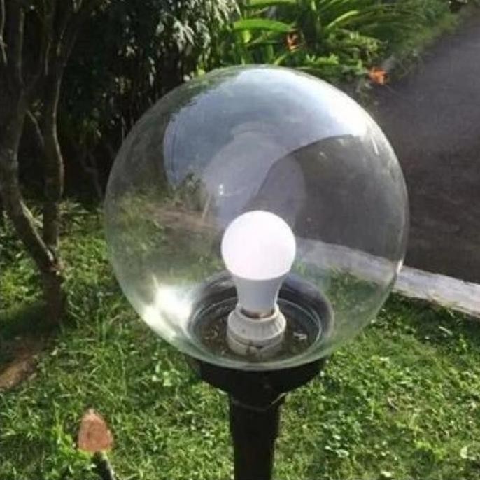 Sale Lampu Taman Dlx Tp2 Lampu Pagar Bulat Kaca Clear Transparan Tp 2 Tp-2 Tidak Termasuk Tiang Dan 