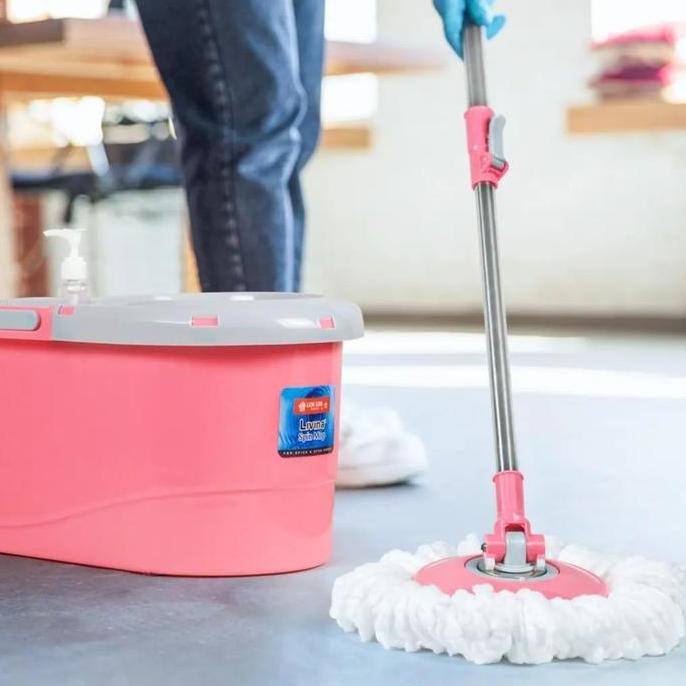 Lion Star Spin Mop Pel Lantai Putar Kain Ember Lantai Pembersih Rumah Best