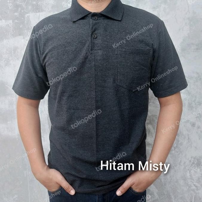 (Expert) kaos polo shirt kaos berkerah premium variasi kantong pria