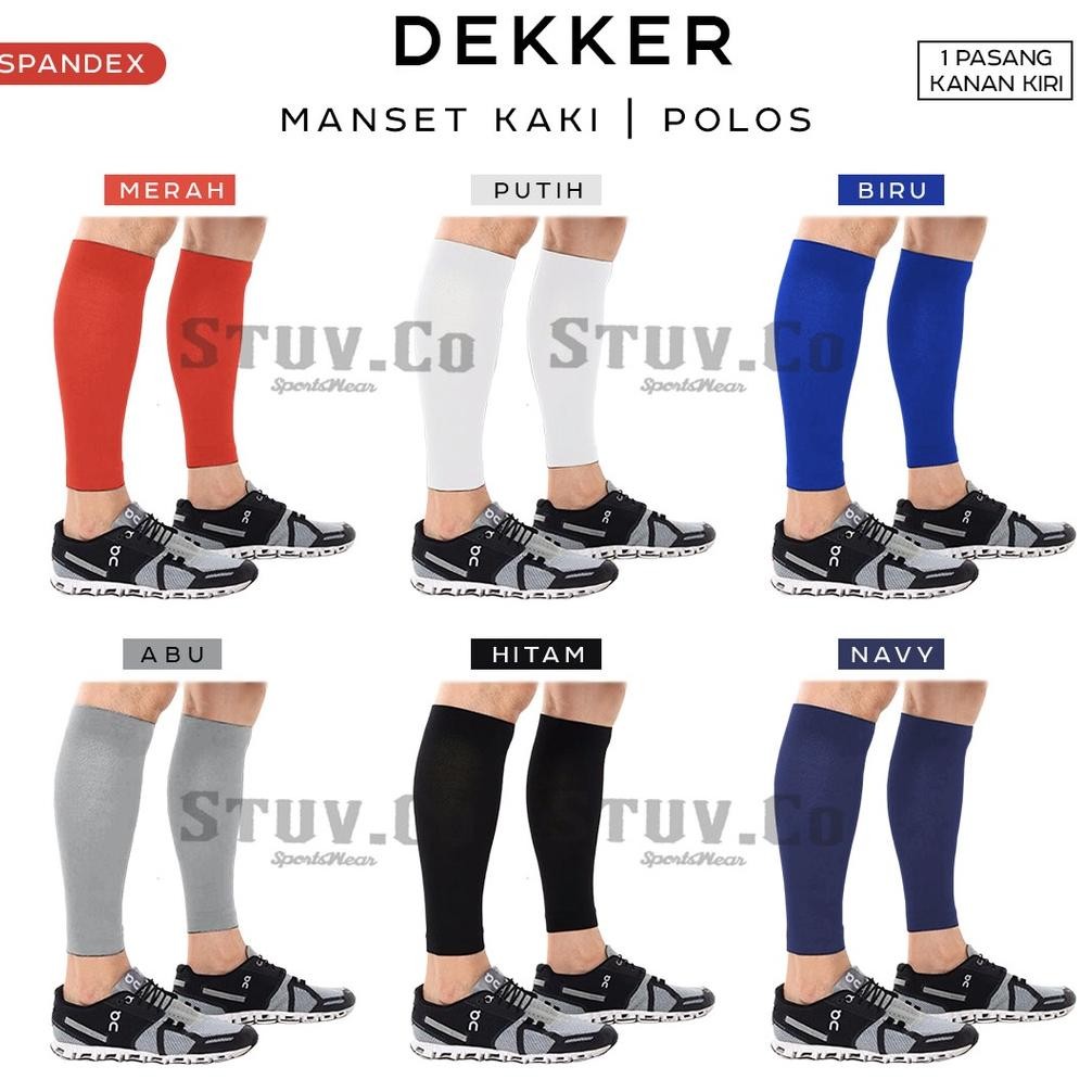 (SATU STEL) MANSET PELINDUNG BETIS DEKKER DEKER KAOS KAKI OLAHRAGA PRIA WANITA VOLY SEPAKBOLA FUTSAL
