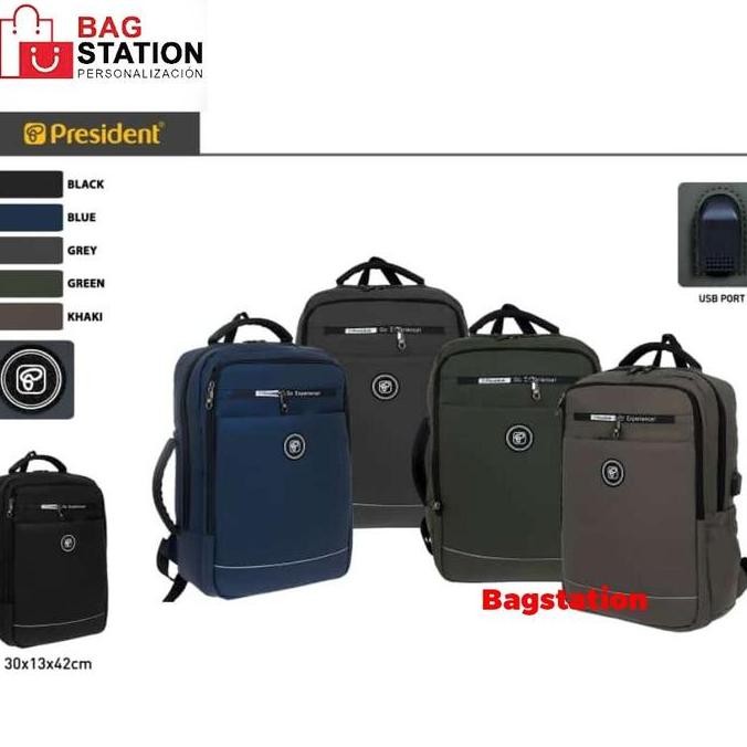 TERMURAH - TAS RANSEL LAPTOP PRESIDENT USB ORIGINAL BACKPACK PRESIDENT TAS PUNGGUNG PRIA