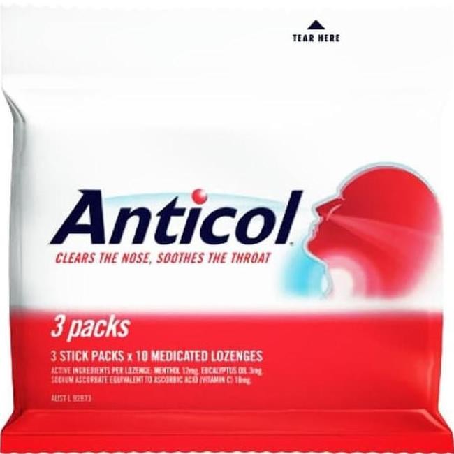 

BEBAS ONGKIR - Anticol Throat Lozenges 3 Packs x 10 Medicated Lozenges Original