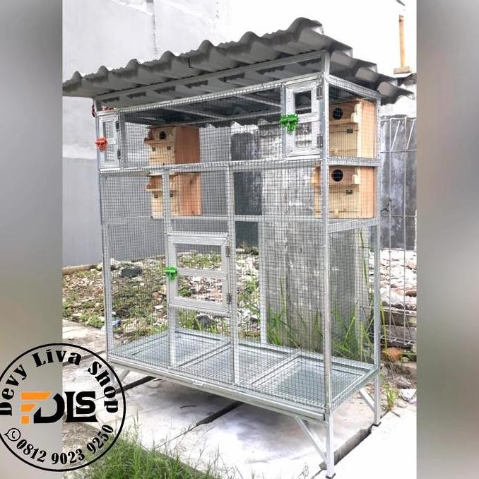 Kandang Burung Sangkar Koloni Lovebird+Glodok Co