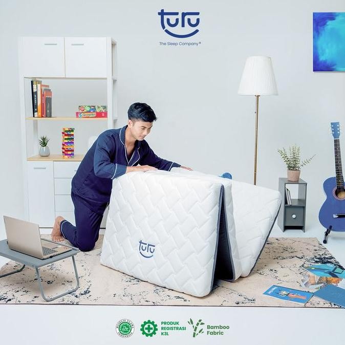 Kasur Lipat Lantai Trifold Premium Turu Wave Rebounded Uk. 10X90X200