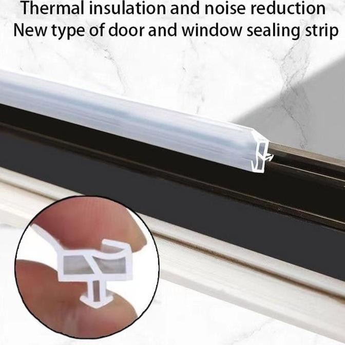(Expert) 4Meter Silikon Penutup Celah Jendela Sliding Anti Hujan Air Angin Debu Pintu / Lis Penutup 