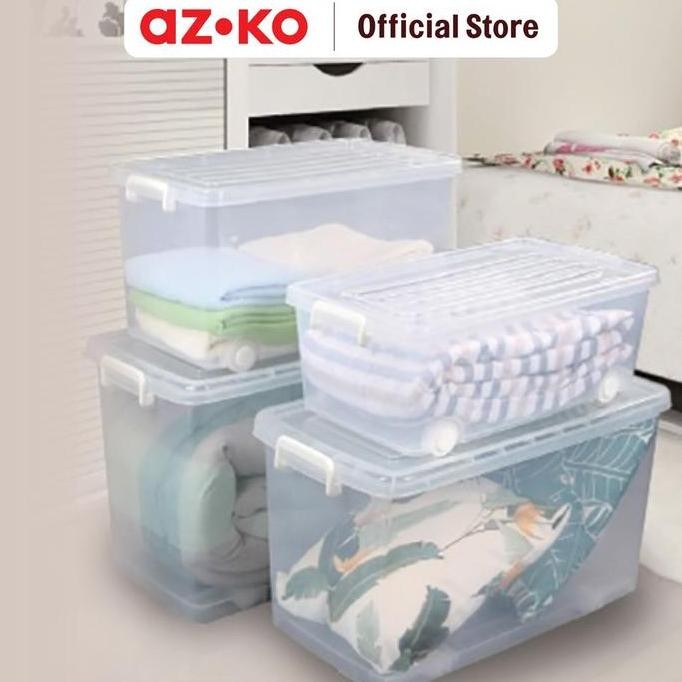 

Terlaris Azko Masterspace 59X41.5X21 Cm Kotak Penyimpanan Dengan Tutup & Roda