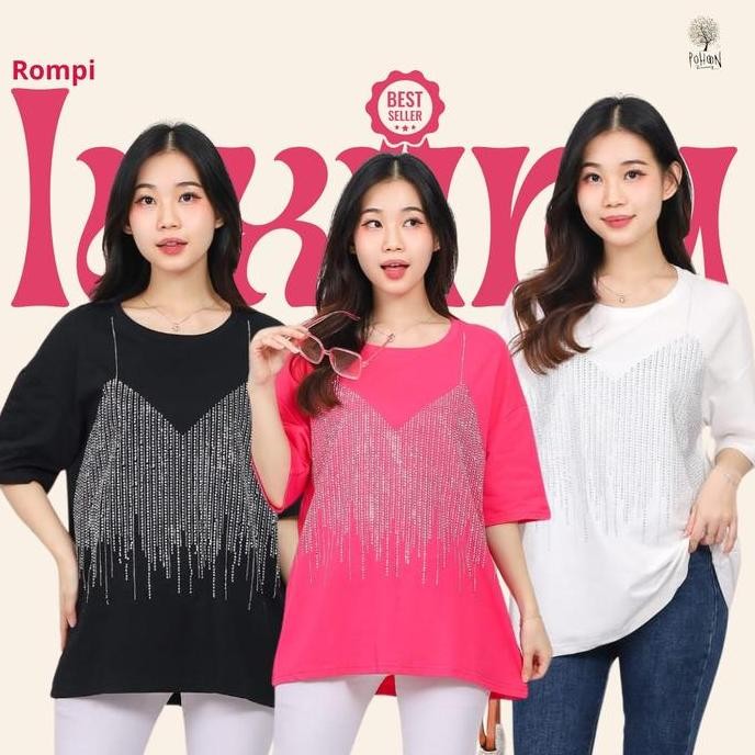 Tersedia KAOS MOTE ROMPI PREMIUM UKURAN OVERSIZE KAOS WANITA ATASAN IMPORT BANGKOK LENGAN PENDEK KAT